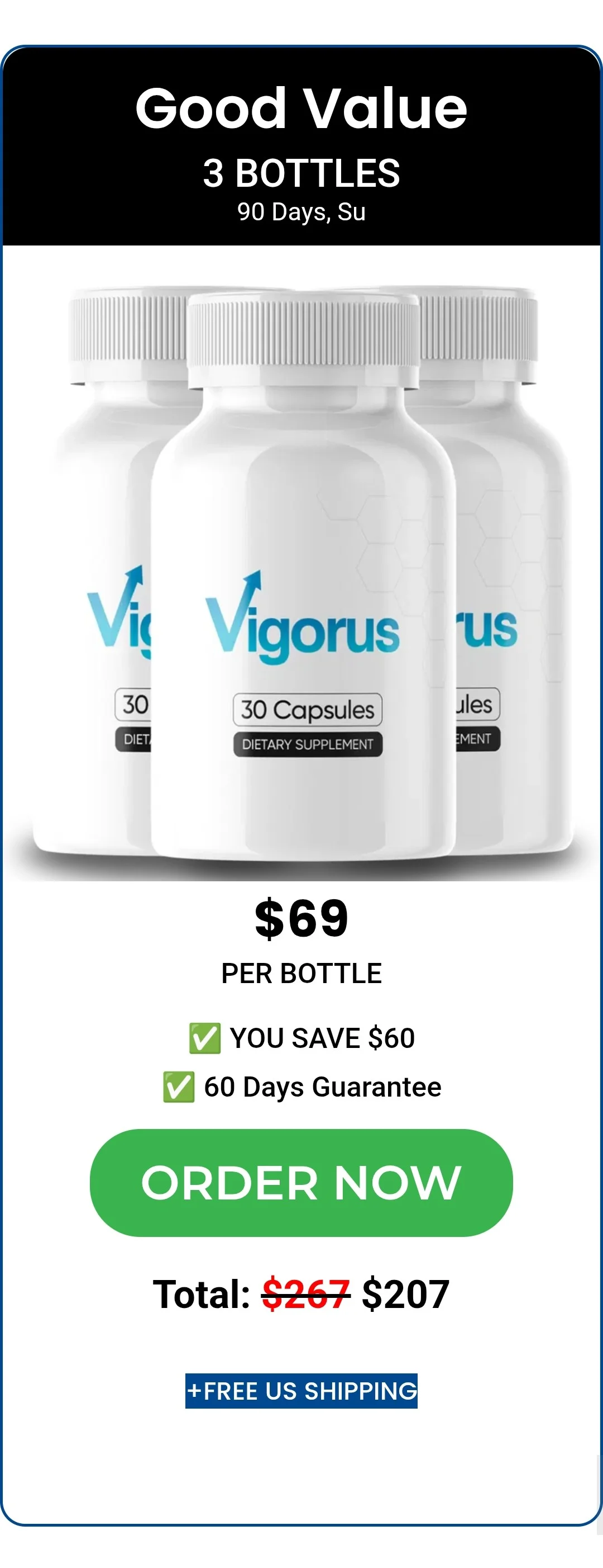 Vigorus™ 3 bottles pricing